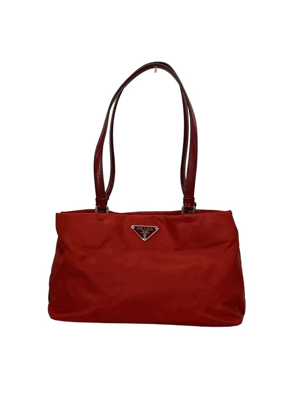 PRADA - Red Nylon Leather Shoulder Bag 285-050325